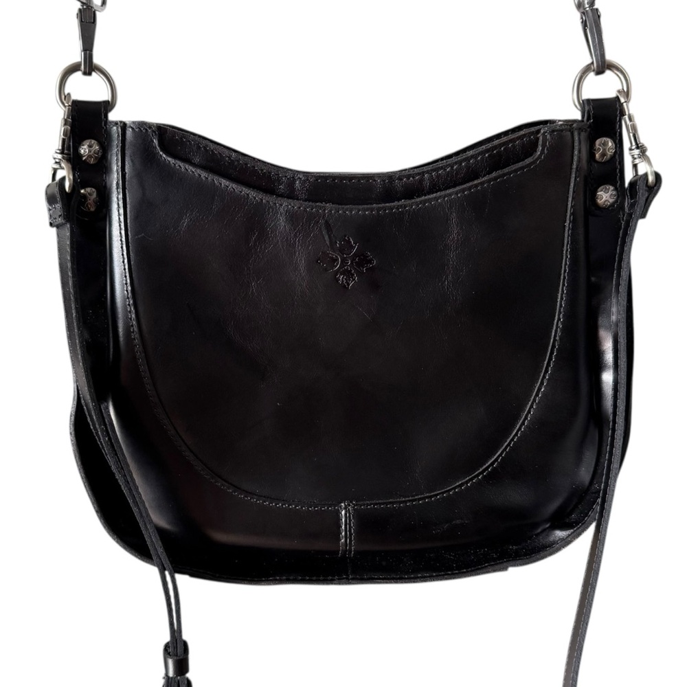 Patricia Nash Caletta Women's Leather Crossbody Hobo Bag Purse Black - Picture 3 of 14